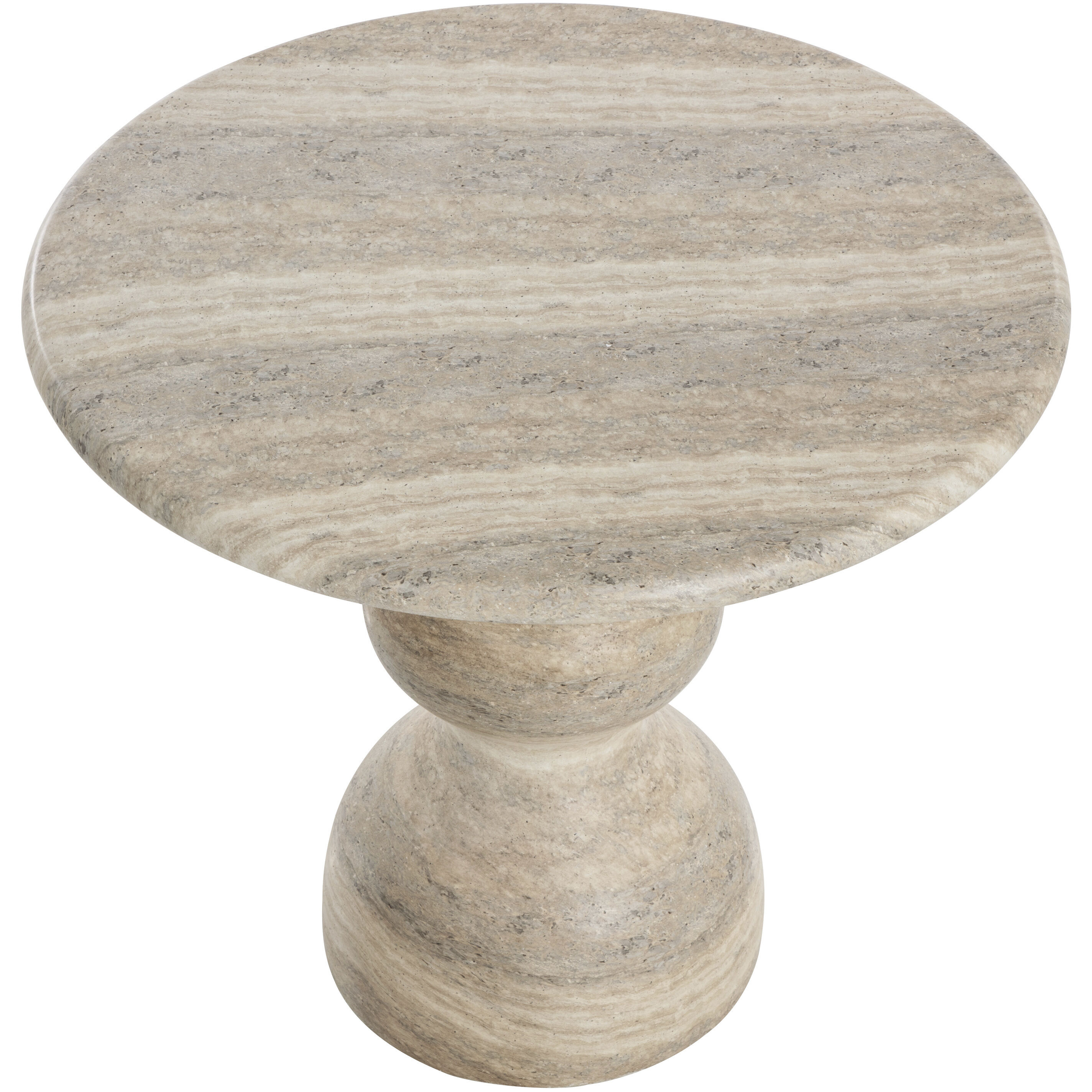 Raul 34 X 30 inch Travertine Look / Dune Outdoor Bistro Table